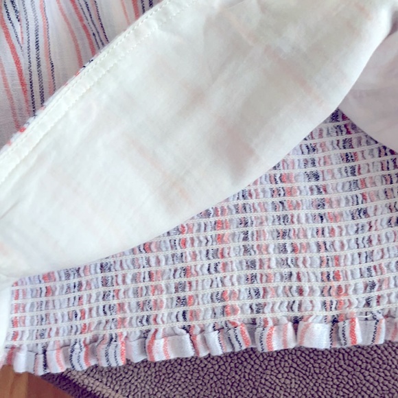 NWT Sanctuary Smocked Linen Top Poofy Sleeves XS - Picture 10 of 10